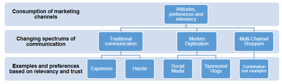 Diagram showing themes explored by interview participants